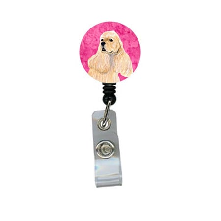Carolines Treasures Cocker Spaniel Retractable Badge Reel Or Id Holder With Clip SS4798-PK-BR